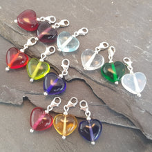 Birthstones in Glass - Cora Heart Clip on Charms a Charm from A Little Trinket