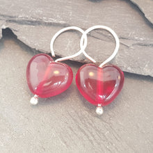 Birthstones in Glass - Cora Heart Hoop Earrings a Earrings from A Little Trinket