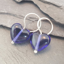 Birthstones in Glass - Cora Heart Hoop Earrings a Earrings from A Little Trinket