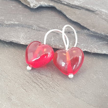 Birthstones in Glass - Cora Heart Hoop Earrings a Earrings from A Little Trinket