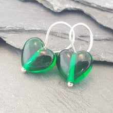 Birthstones in Glass - Cora Heart Hoop Earrings a Earrings from A Little Trinket