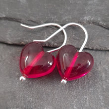 Birthstones in Glass - Cora Heart Hoop Earrings a Earrings from A Little Trinket