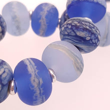 Blue Marble Glass Bead Stretch Bracelet a Bracelet from A Little Trinket