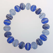 Blue Marble Glass Bead Stretch Bracelet a Bracelet from A Little Trinket