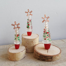 Christmas Tree Ornament, set of 3 - Frosted Red and Green Speckle a Ornament from A Little Trinket