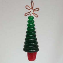 Glass Christmas Tree Ornament, Hanging - Green and Red a Ornament from A Little Trinket