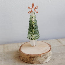 Glass Christmas Tree Ornaments, set of 3 - Frosted Green Speckle a Ornament from A Little Trinket