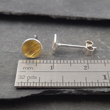 Keum Boo (Gold) and Silver Stud Earrings a Earrings from A Little Trinket