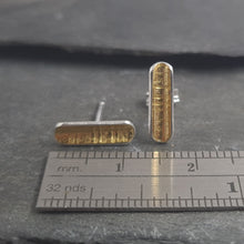 Keum Boo (Gold) and Silver Stud Earrings a Earrings from A Little Trinket