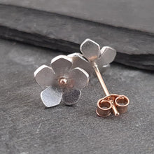 Little Blossom 9ct Gold & Sterling Silver Earrings a Earrings from A Little Trinket