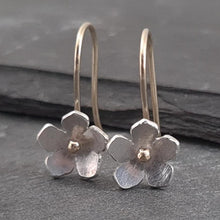 Little Blossom 9ct Gold & Sterling Silver Earrings a Earrings from A Little Trinket
