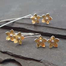 Little Blossom Keum Boo (Gold) and Silver Earrings a Earrings from A Little Trinket