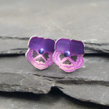 Pansy Anodised Aluminium Stud Earrings a Earrings from A Little Trinket