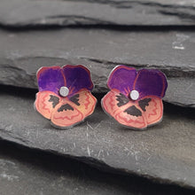 Pansy Anodised Aluminium Stud Earrings a Earrings from A Little Trinket