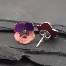 Pansy Anodised Aluminium Stud Earrings a Earrings from A Little Trinket