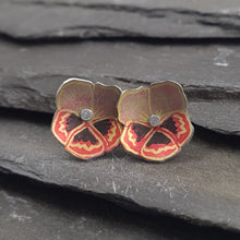 Pansy Anodised Aluminium Stud Earrings a Earrings from A Little Trinket