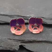 Pansy Anodised Aluminium Stud Earrings a Earrings from A Little Trinket