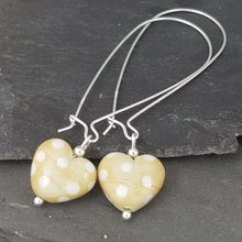 Polka Dotty Collection - Heart Earrings - The Colours - Long length a Earrings from A Little Trinket
