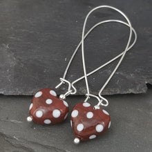 Polka Dotty Collection - Heart Earrings - The Colours - Long length a Earrings from A Little Trinket
