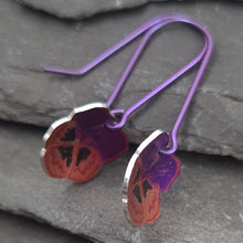 Purple and Pink Viola Anodised Aluminium Earrings a Earrings from A Little Trinket