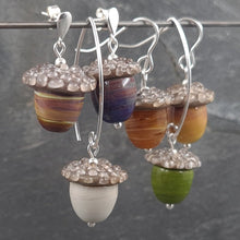 Acorn Earrings - Mismatched Pairs - Flora Collection a Earrings from A Little Trinket