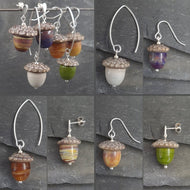 Acorn Earrings - Mismatched Pairs - Flora Collection a Earrings from A Little Trinket
