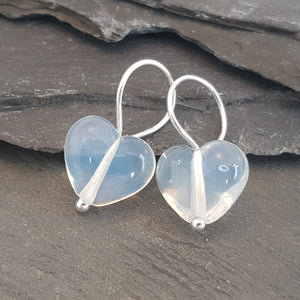 Birthstones in Glass - Cora Heart Hoop Earrings a Earrings from A Little Trinket
