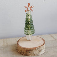Glass Christmas Tree Ornament - Frosted Green Speckle a Ornament from A Little Trinket