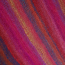 Hand Woven Striped Scarf in Wool, Mohair and Silk a Scarf from A Little Trinket