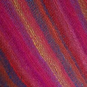 Hand Woven Striped Scarf in Wool, Mohair and Silk a Scarf from A Little Trinket