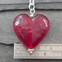 Large Transparent Red Heart Necklace a Necklace from A Little Trinket