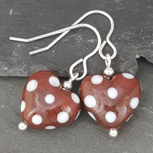Last chance! Polka Dotty Collection - Heart Earrings a Earrings from A Little Trinket