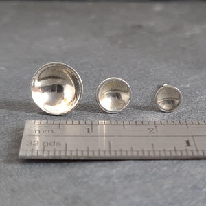 Little Domed Sterling Silver Stud Earrings a Earrings from A Little Trinket