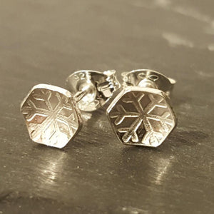 Little Snowflake or Flower Stud Earrings a Earrings from A Little Trinket