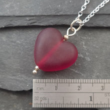 Medium Frosted Red Heart Necklace a Necklace from A Little Trinket