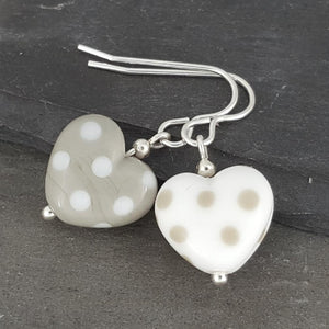 Polka Dotty Collection - Heart Earrings - The Classics - Regular Length a Earrings from A Little Trinket