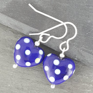 Polka Dotty Collection - Heart Earrings - The Classics - Regular Length a Earrings from A Little Trinket