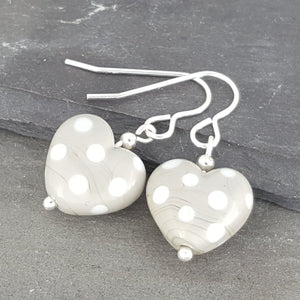 Polka Dotty Collection - Heart Earrings - The Classics - Regular Length a Earrings from A Little Trinket