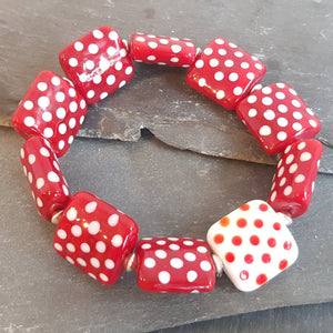 Polka Dotty Stretch Tile Bracelet a Bracelet from A Little Trinket