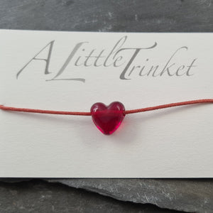 Red Heart Eco Bracelet a Bracelet from A Little Trinket