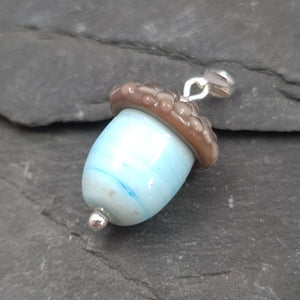Turquoise Acorns as charms or necklaces a Necklace from A Little Trinket