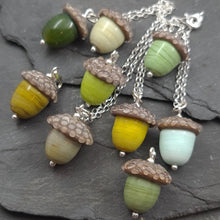 Unique Green Acorns as Necklaces or Charms a Necklace from A Little Trinket
