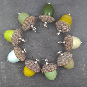 Unique Green Acorns as Necklaces or Charms a Necklace from A Little Trinket